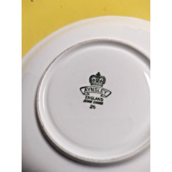 Aynsley Corset Shape Cup & Saucer set Pink Gold Filigree - Picture 10 of 10